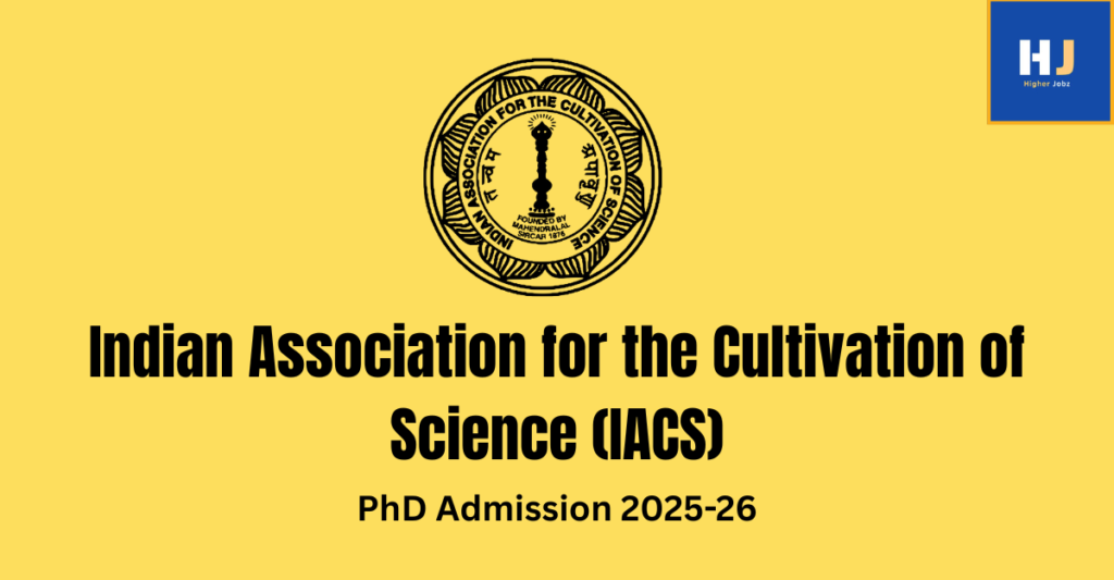 IACS Kolkata Logo – PhD, Postdoc, Faculty, Research Jobs in Science, India