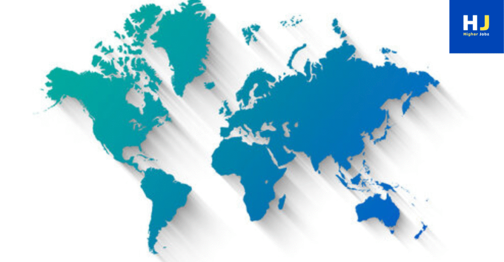 World map showing HigherJobz's global reach in connecting scholars to academic jobs, fellowships, and funding opportunities.