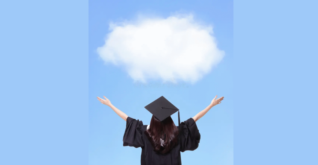 Scholar wearing a solar-powered cap, symbolizing innovation and sustainable research practices.