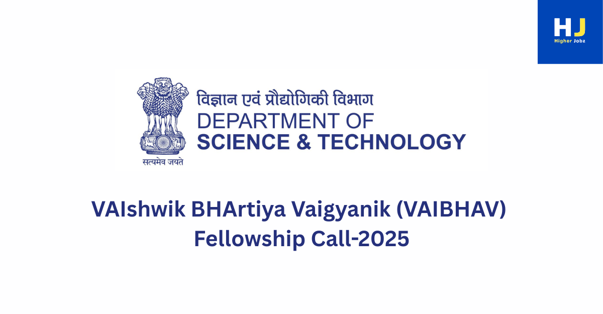 VAIBHAV Fellowship at Indian Higher Educational & Research Institutions, India