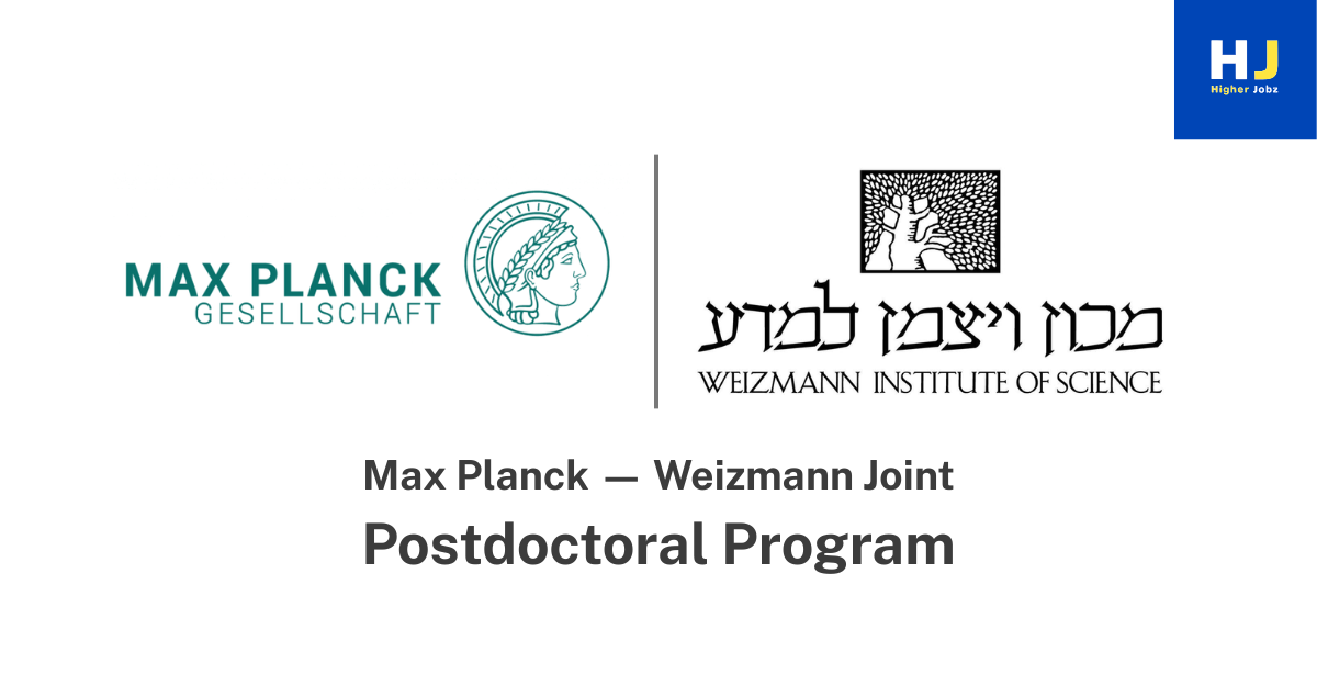 Max Planck — Weizmann Joint Postdoctoral Program 2025–2026 | Fully Funded International Fellowship