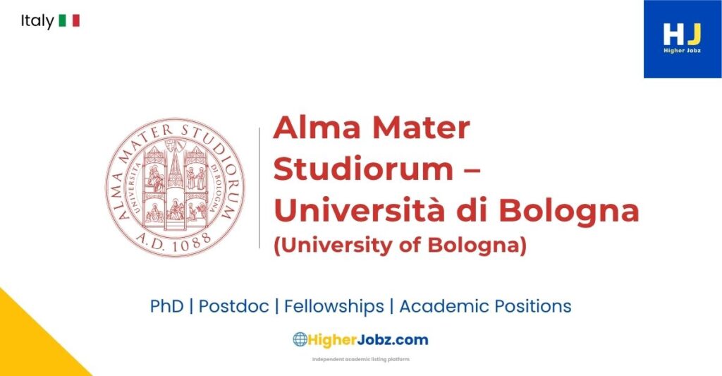 Alma Mater Studiorum University of Bologna Italy PhD Postdoc Faculty Professor Research Jobs Scholarships Opportunities