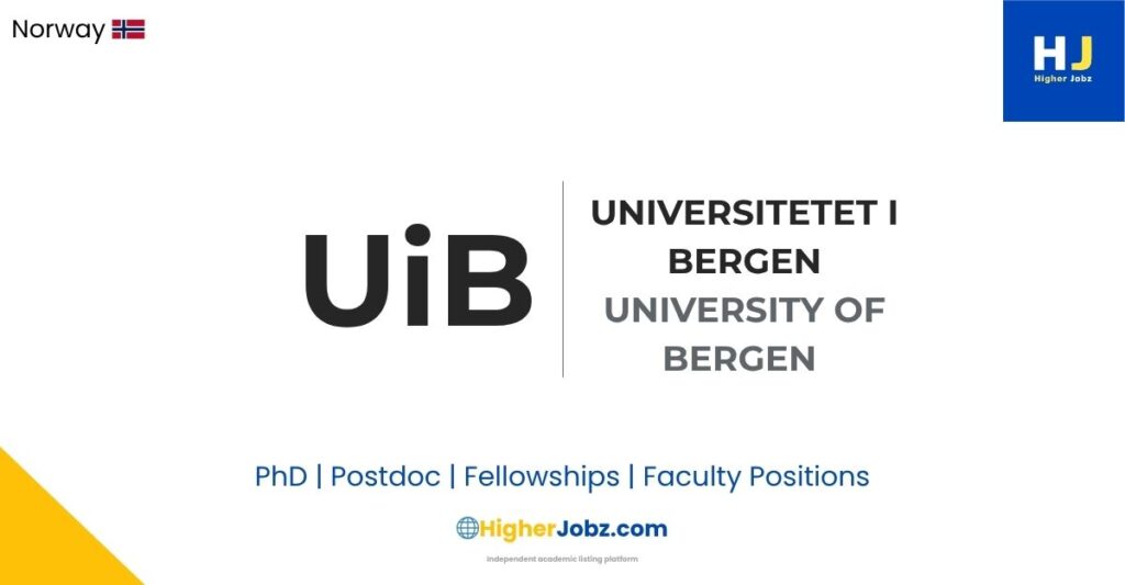 University of Bergen Norway academic jobs PhD postdoc faculty research opportunities scholarships fellowships university positions