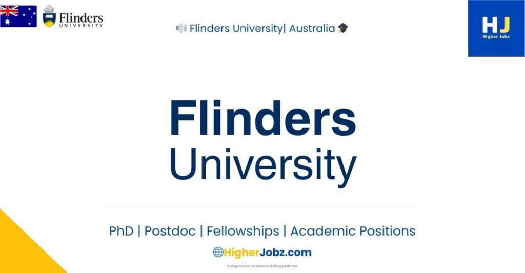 Flinders University Australia PhD postdoc faculty scholarships research jobs academic positions university opportunities