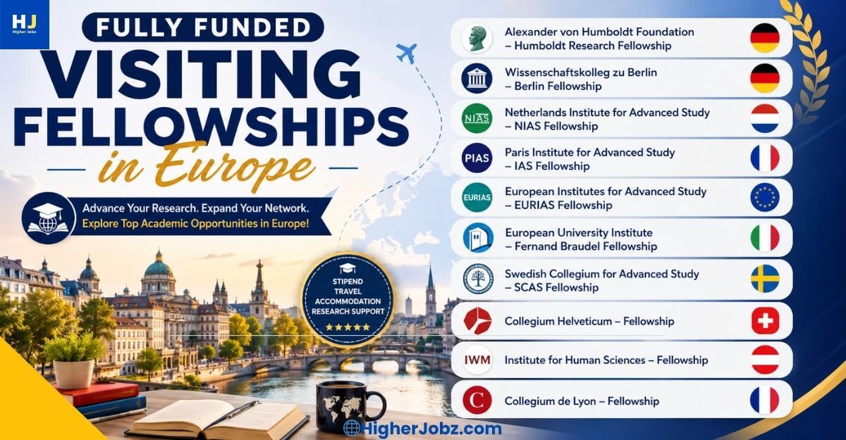 Fully funded visiting fellowships in Europe for researchers and academics across all disciplines at leading universities