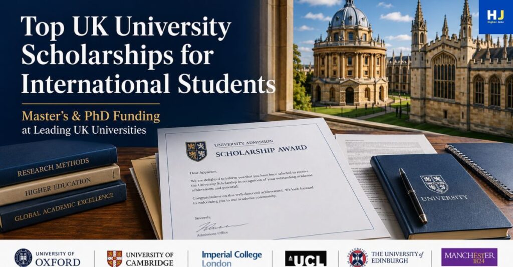 UK university scholarships for international students Master’s and PhD funding guide
