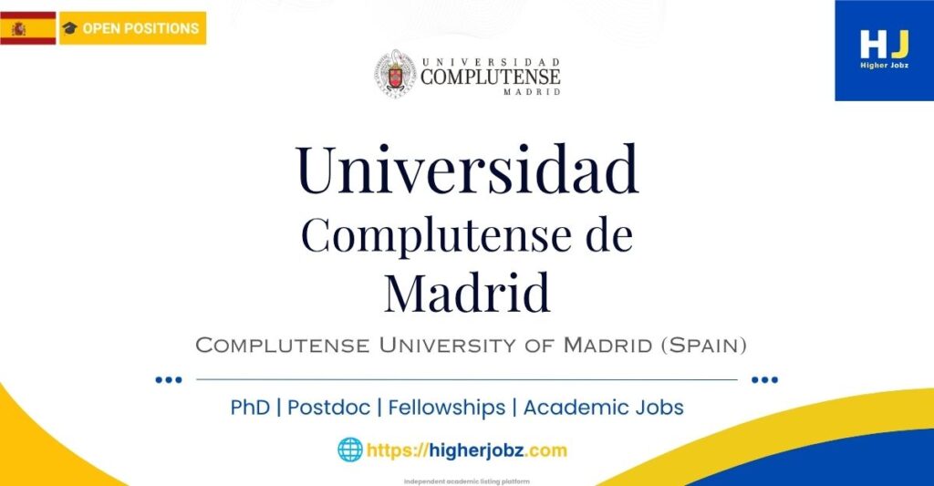 Complutense University of Madrid, Spain academic jobs, research and faculty opportunities