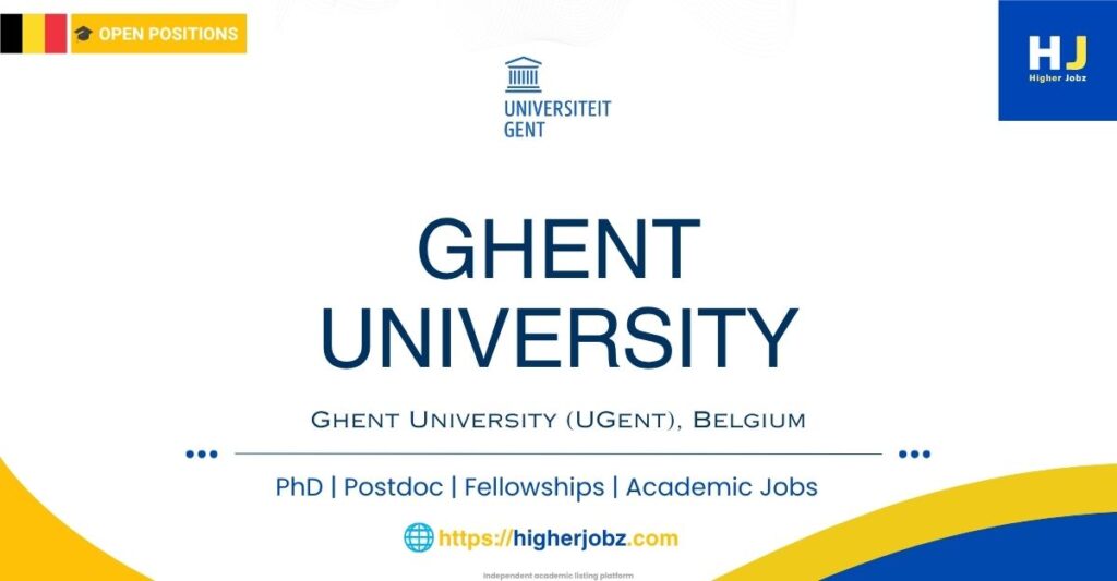 Ghent University, Belgium campus for PhD, postdoctoral, faculty and research opportunities worldwide.