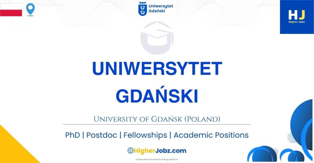 University of Gdańsk, Poland academic jobs, PhD, postdoctoral, faculty, research positions and scholarships