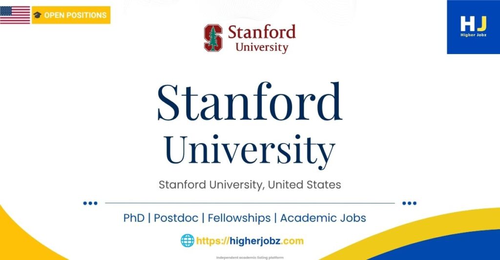 Stanford University USA academic jobs including archaeology, faculty, PhD and research positions