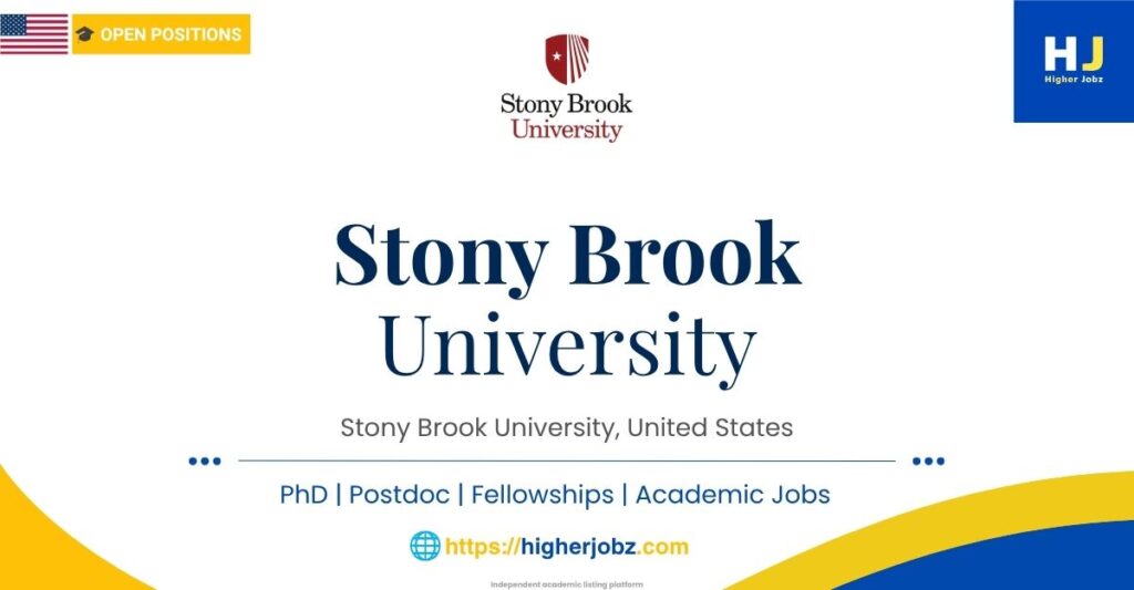 Stony Brook University USA academic positions and research opportunities