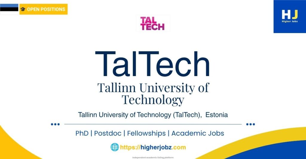 Tallinn University of Technology TalTech campus, Estonia, for academic jobs and research opportunities