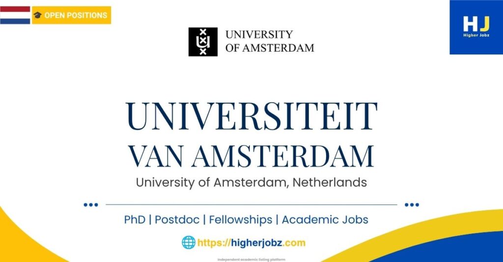 University of Amsterdam Netherlands academic jobs and research opportunities