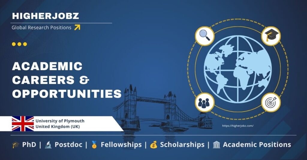 University of Plymouth, UK academic research jobs and postdoctoral opportunities