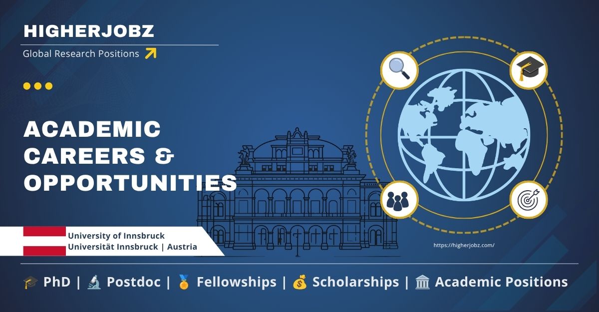 University of Innsbruck, Austria academic positions and research opportunities